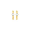 Light Tile Diamond Bali Earrings 18 KT / Yellow Gold