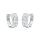 Orbit Roll Diamond Stud Earrings 18 KT / White Gold