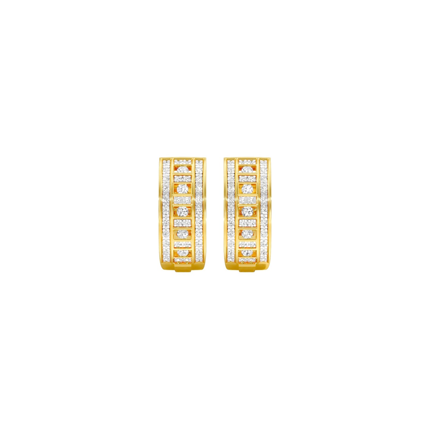 Orbit Roll Diamond Stud Earrings 18 KT / Yellow Gold