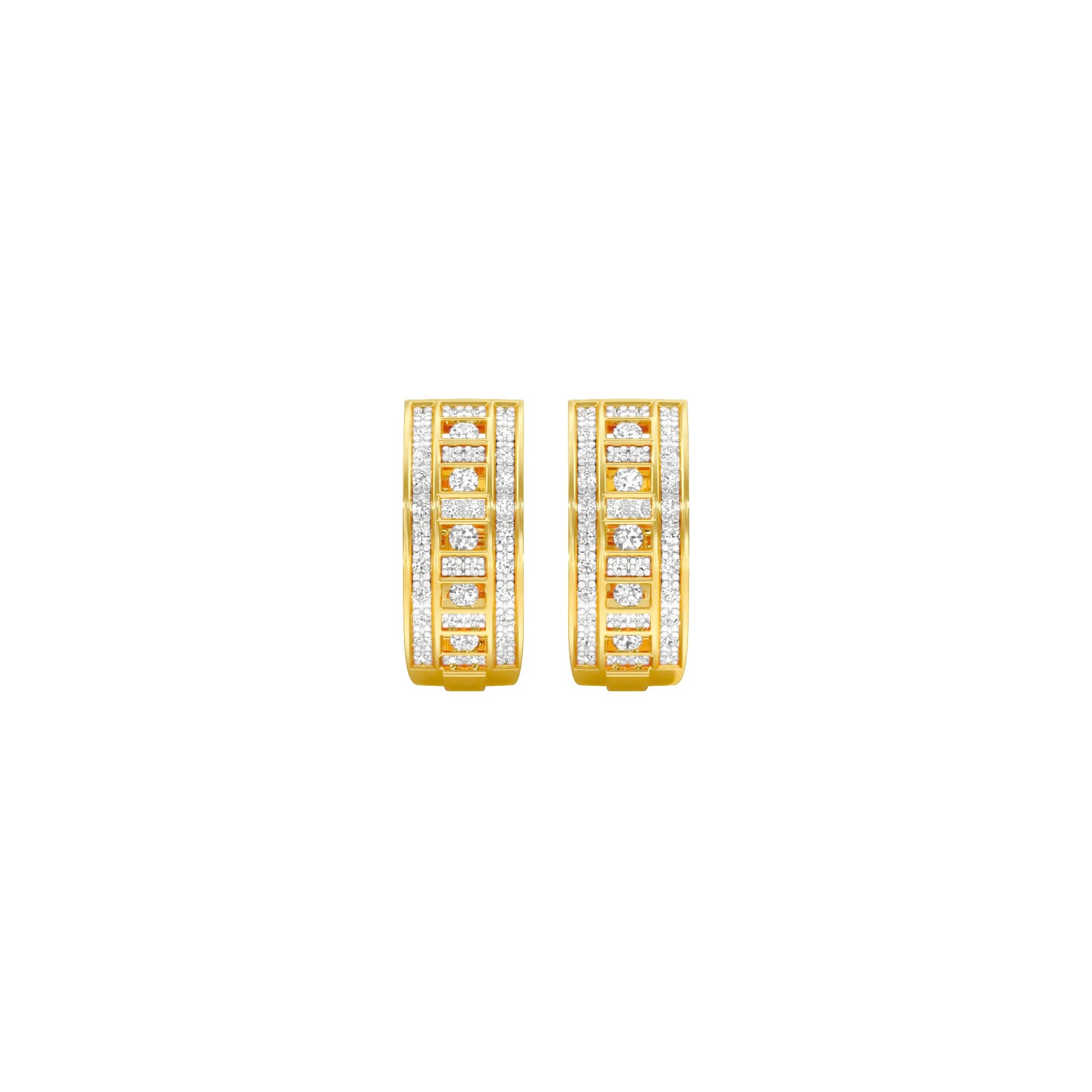 Orbit Roll Diamond Stud Earrings 18 KT / Yellow Gold