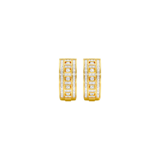 Orbit Roll Diamond Stud Earrings 18 KT / Yellow Gold