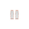 Shine Grid Diamond Bali Earrings 18 KT / Rose Gold
