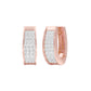 Shine Grid Diamond Bali Earrings 18 KT / Rose Gold