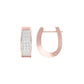 Shine Grid Diamond Bali Earrings 18 KT / Rose Gold