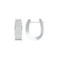 Shine Grid Diamond Bali Earrings 18 KT / White Gold