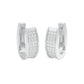 Shine Grid Diamond Bali Earrings 18 KT / White Gold