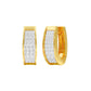 Shine Grid Diamond Bali Earrings 18 KT / Yellow Gold