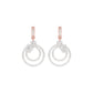 Ripple Curve Diamond Drop Earrings 18 KT / Rose Gold