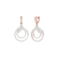 Ripple Curve Diamond Drop Earrings 18 KT / Rose Gold