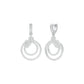 Ripple Curve Diamond Drop Earrings 18 KT / White Gold