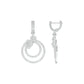 Ripple Curve Diamond Drop Earrings 18 KT / White Gold