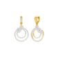Ripple Curve Diamond Drop Earrings 18 KT / Yellow Gold