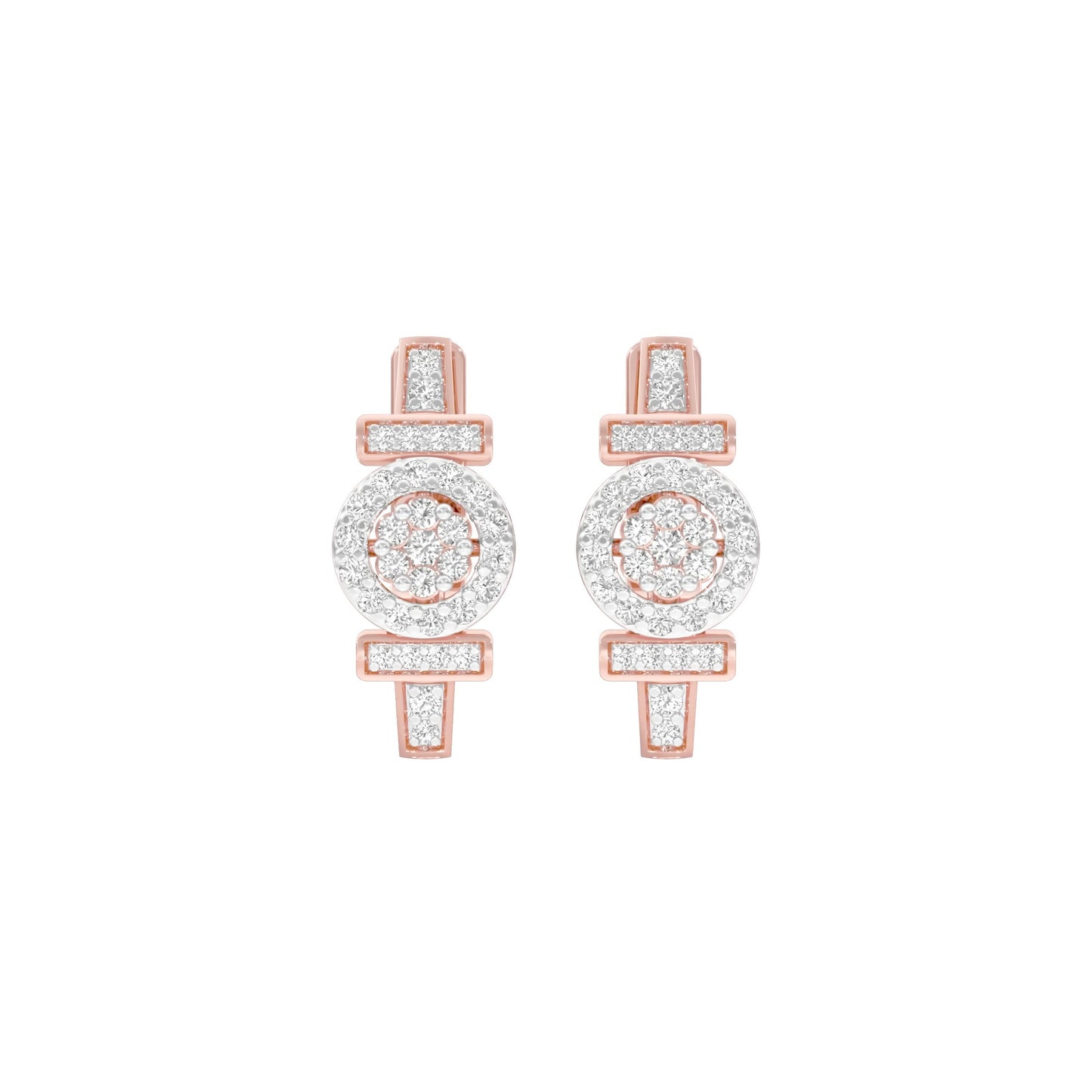 Stellar Circa Diamond Bali Earrings 18 KT / Rose Gold