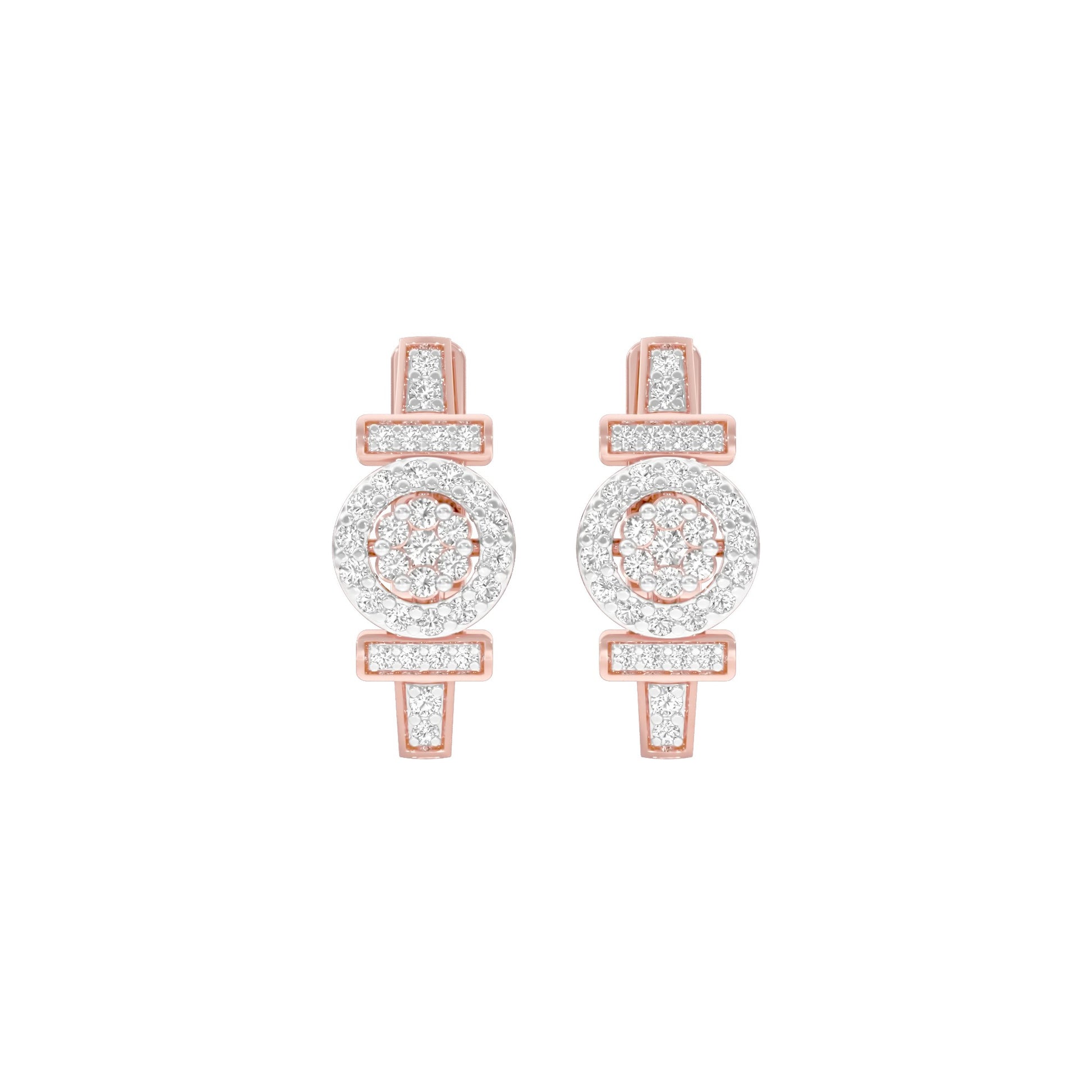 Stellar Circa Diamond Bali Earrings 18 KT / Rose Gold