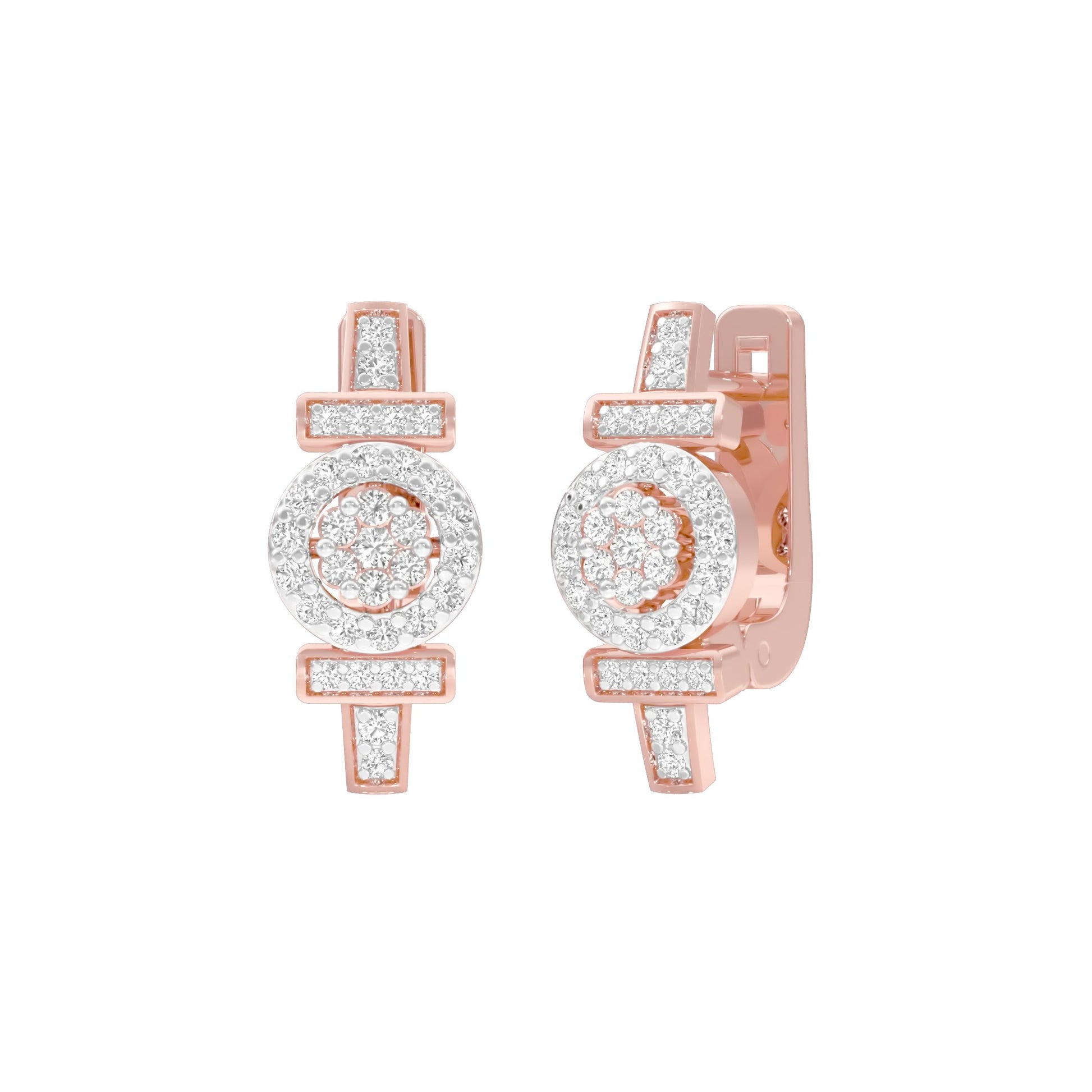 Stellar Circa Diamond Bali Earrings 18 KT / Rose Gold