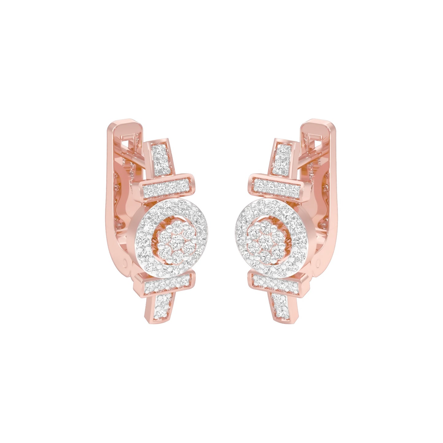 Stellar Circa Diamond Bali Earrings 18 KT / Rose Gold