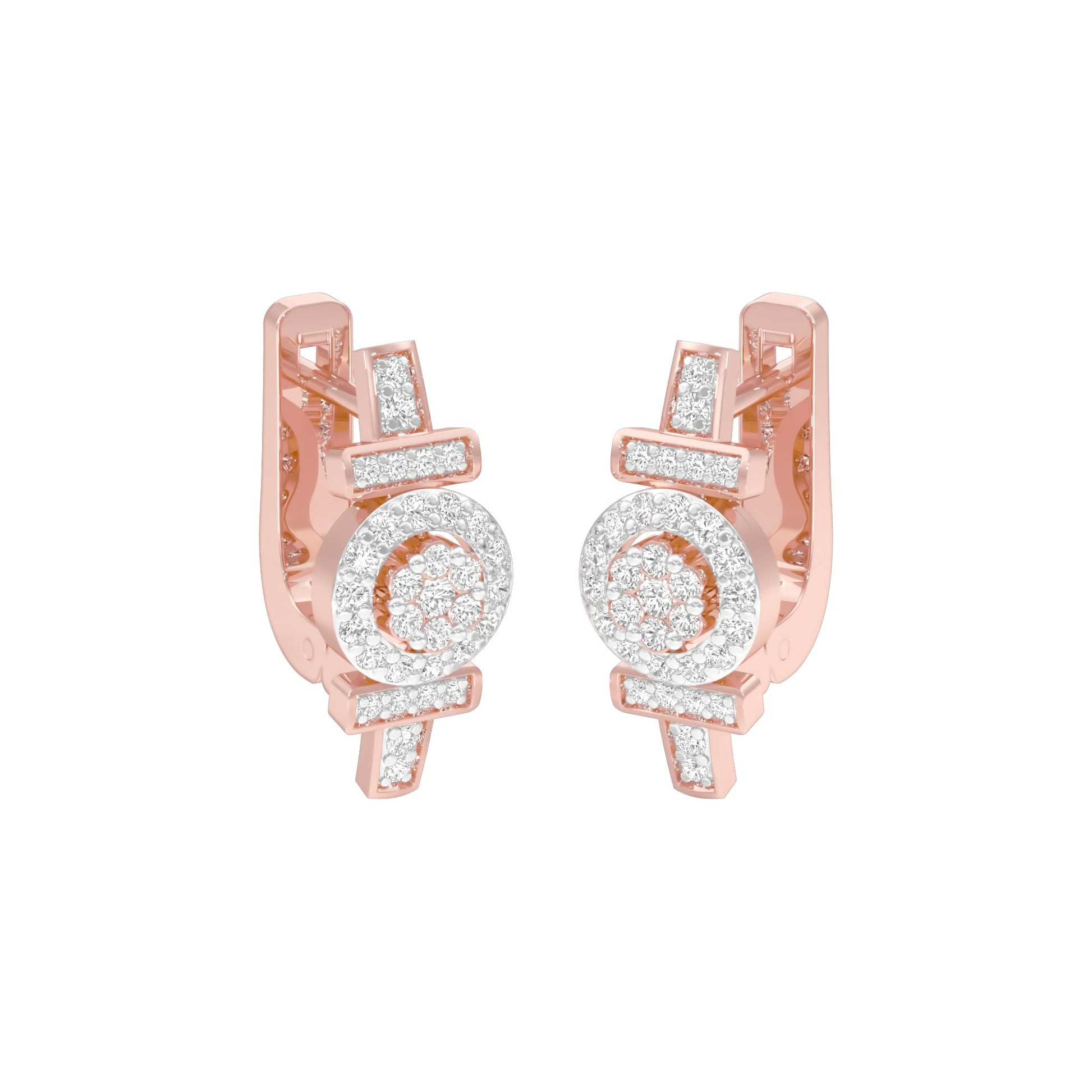Stellar Circa Diamond Bali Earrings 18 KT / Rose Gold