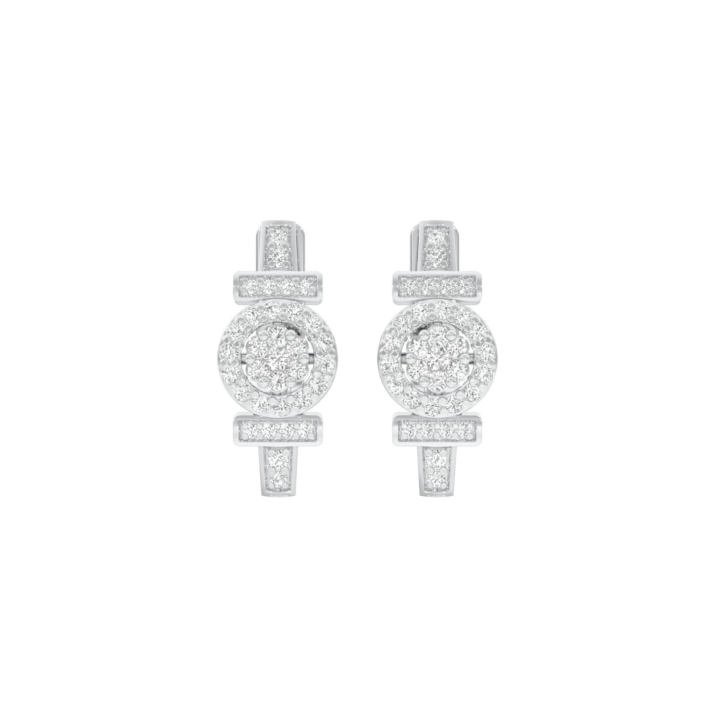 Stellar Circa Diamond Bali Earrings 18 KT / White Gold