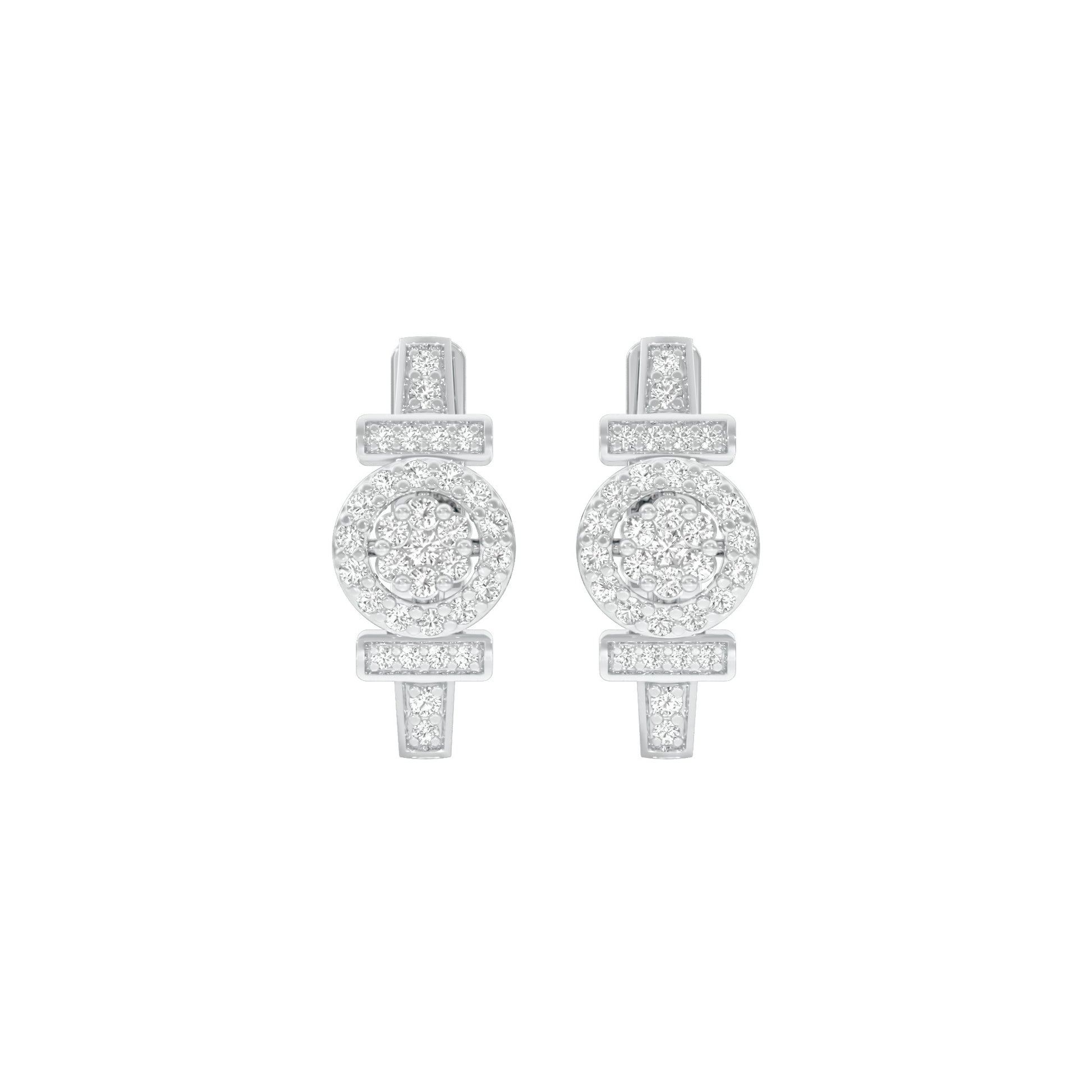 Stellar Circa Diamond Bali Earrings 18 KT / White Gold