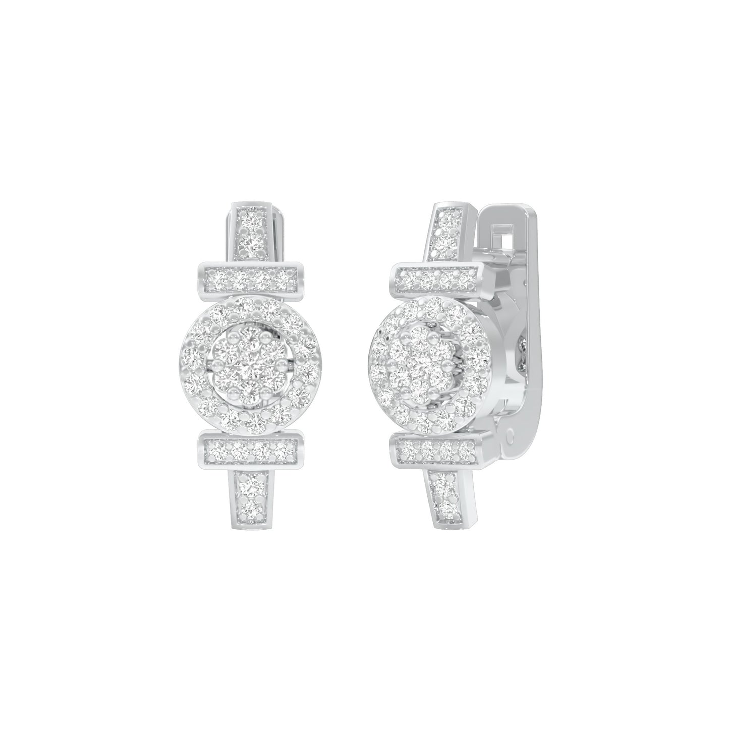 Stellar Circa Diamond Bali Earrings 18 KT / White Gold