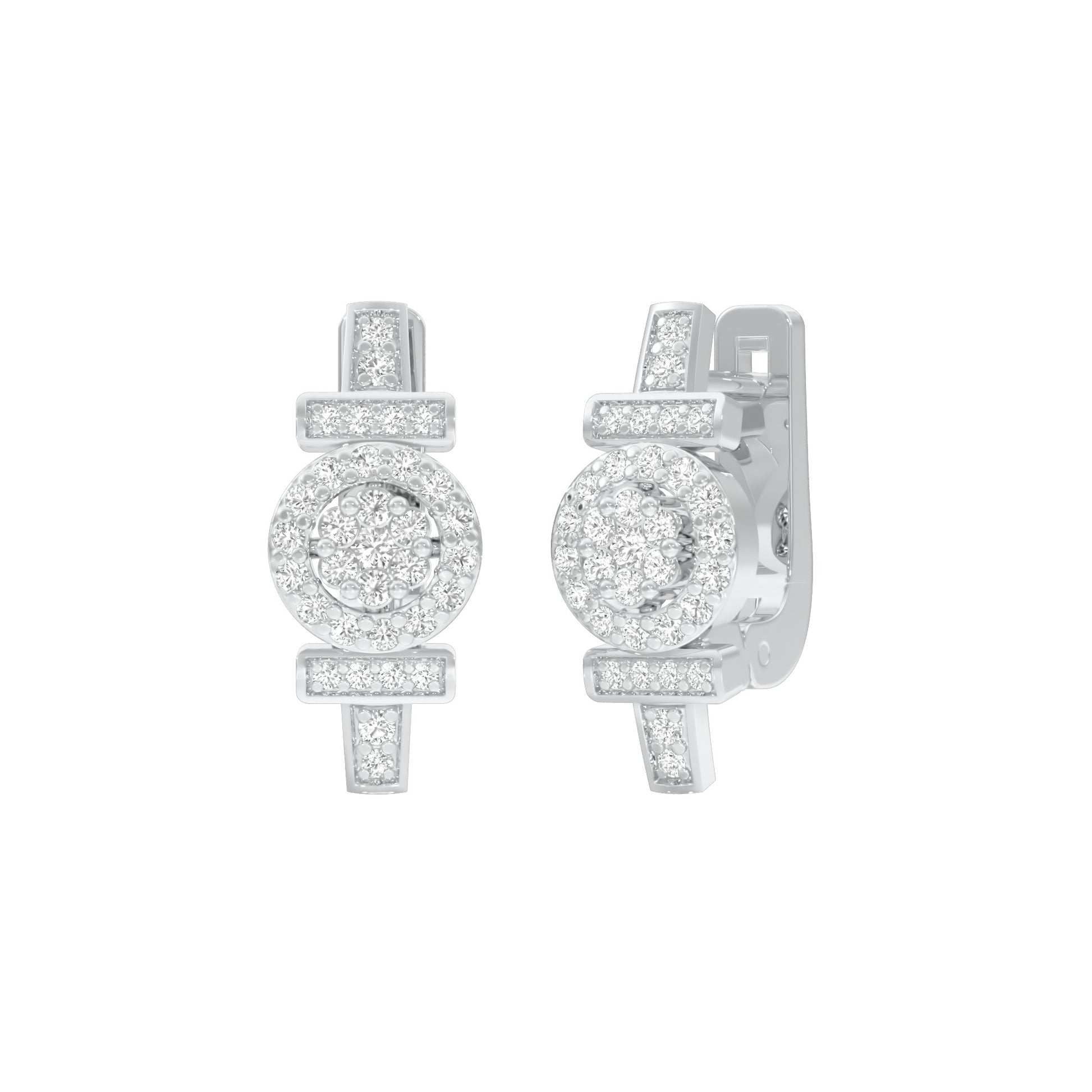 Stellar Circa Diamond Bali Earrings 18 KT / White Gold