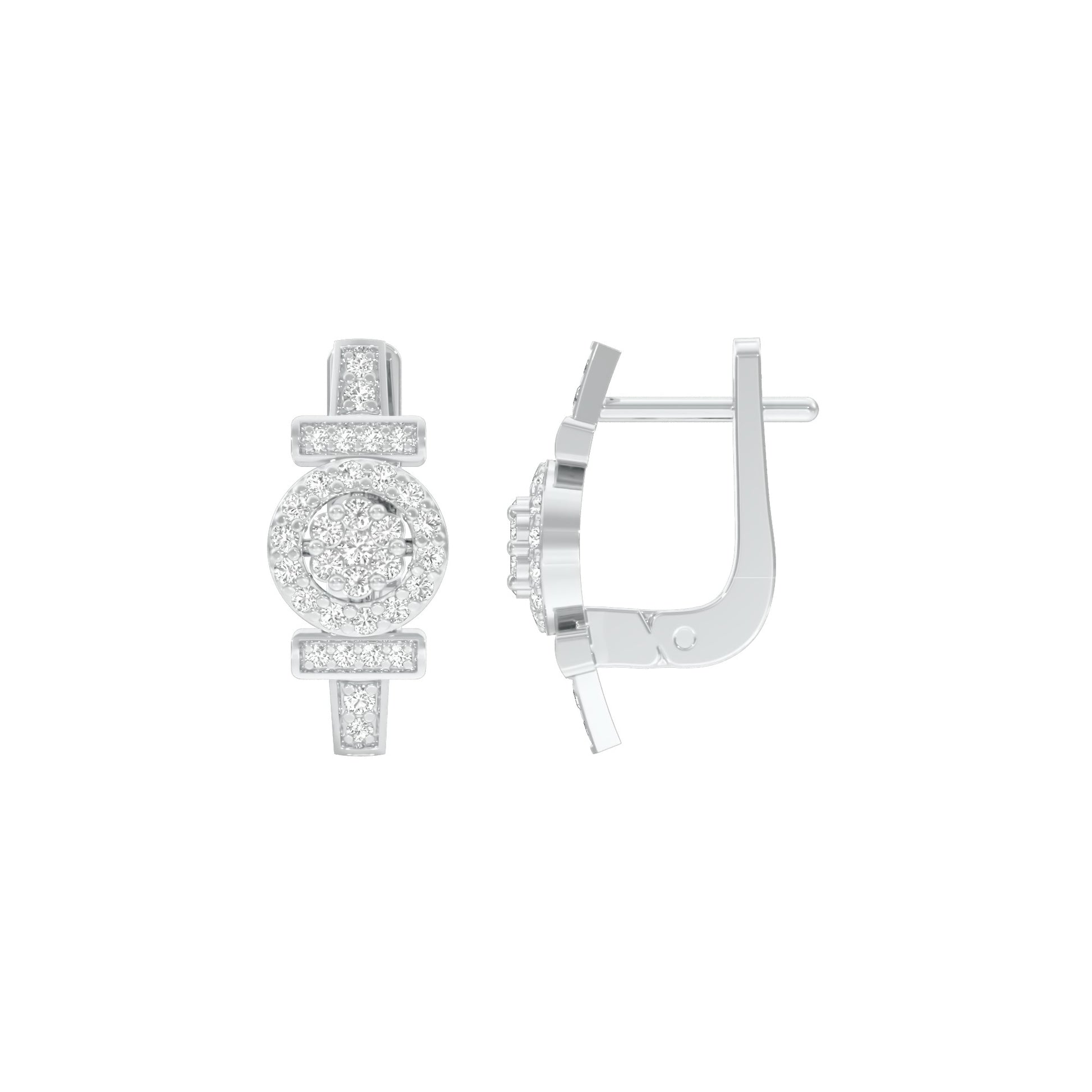 Stellar Circa Diamond Bali Earrings 18 KT / White Gold
