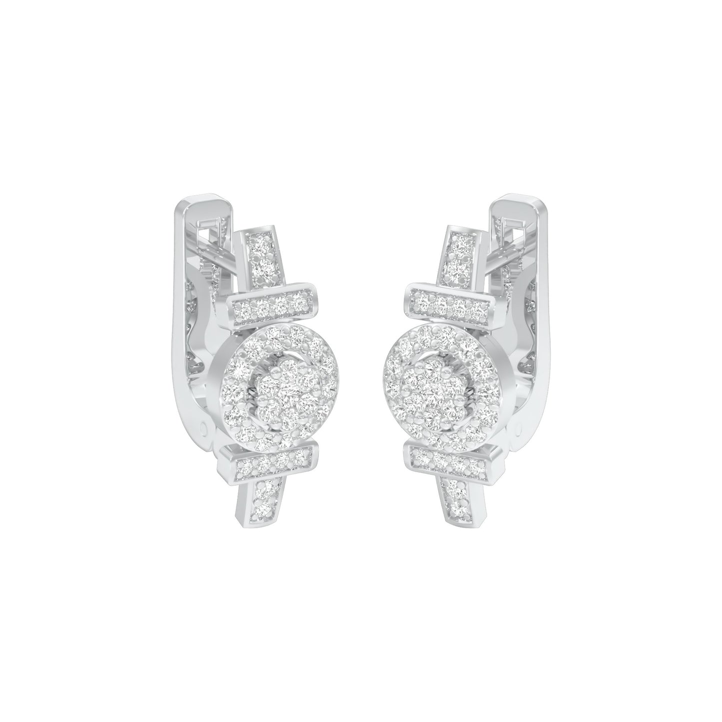 Stellar Circa Diamond Bali Earrings 18 KT / White Gold