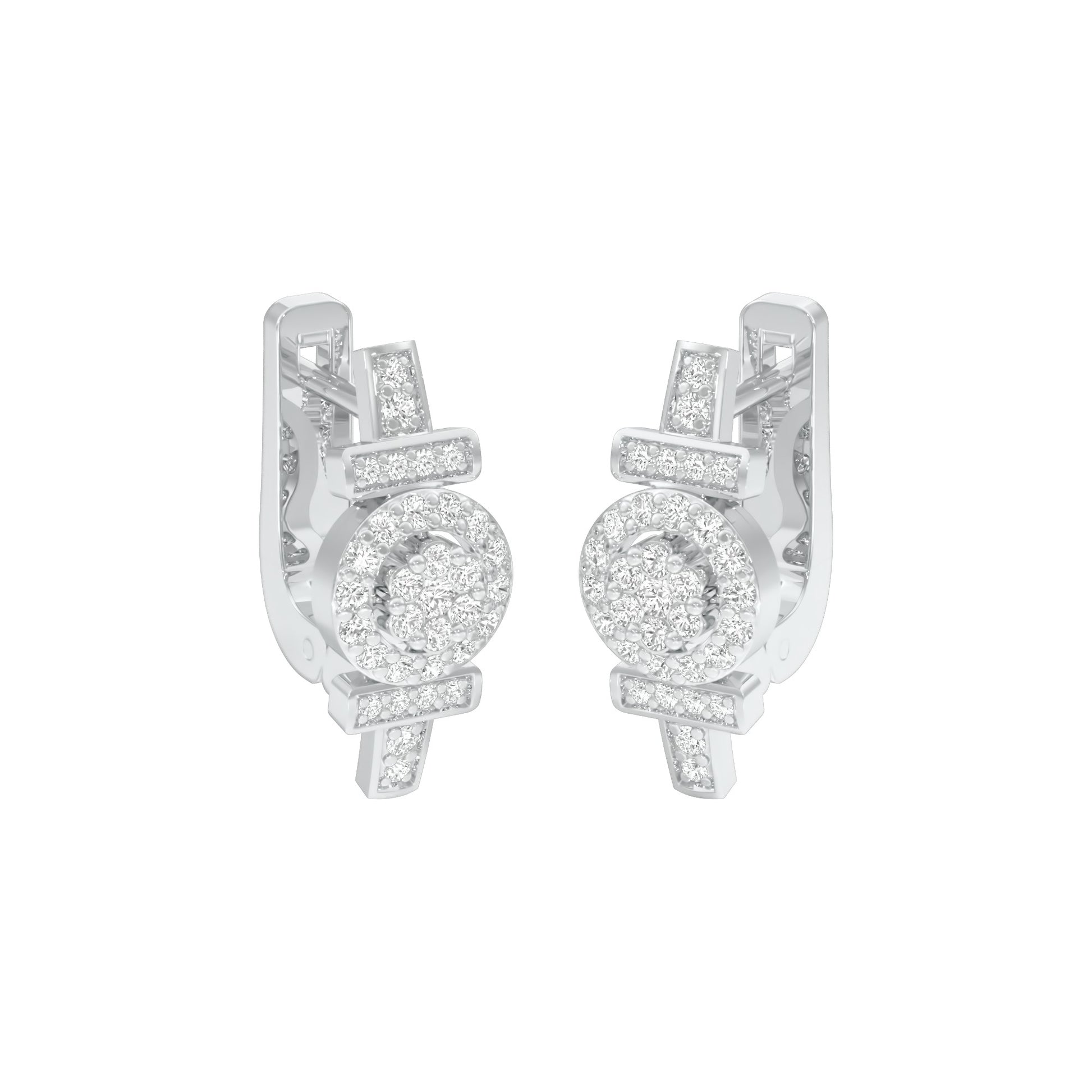 Stellar Circa Diamond Bali Earrings 18 KT / White Gold