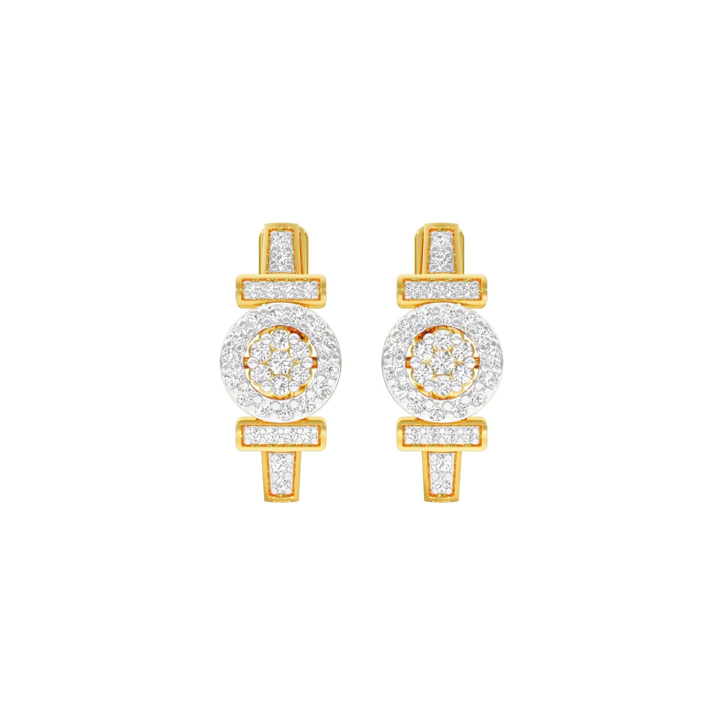 Stellar Circa Diamond Bali Earrings 18 KT / Yellow Gold