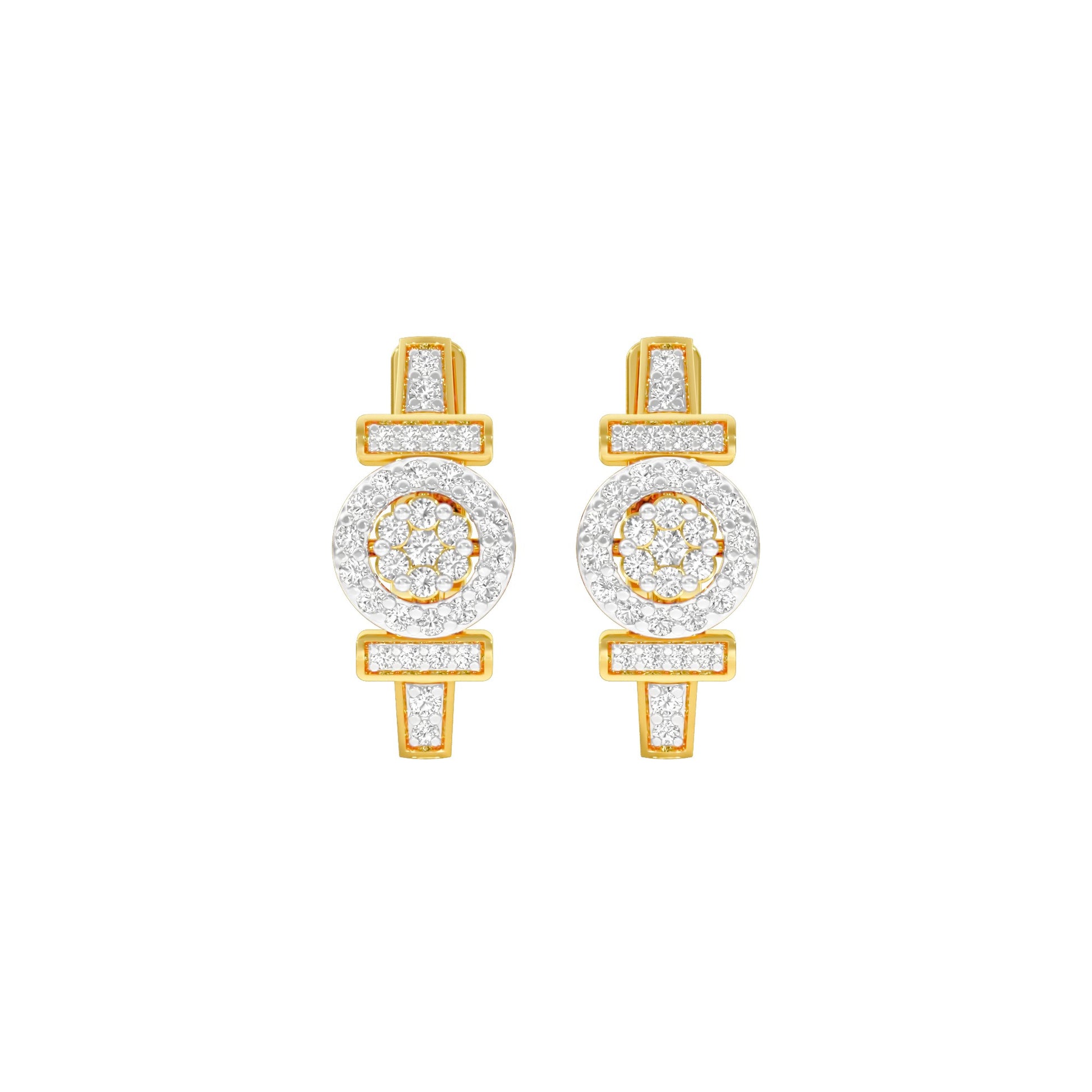 Stellar Circa Diamond Bali Earrings 18 KT / Yellow Gold