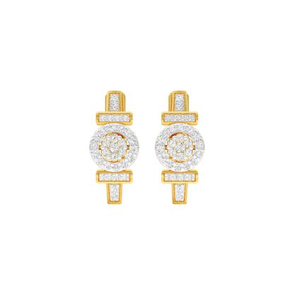 Stellar Circa Diamond Bali Earrings 18 KT / Yellow Gold