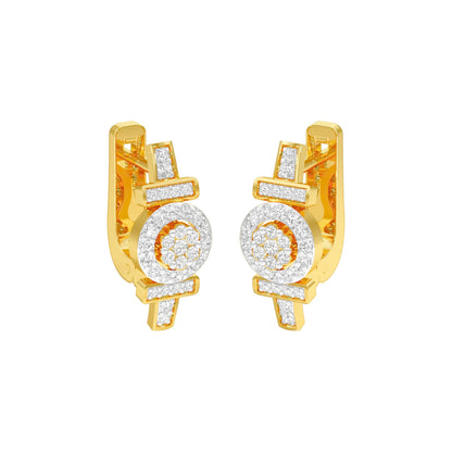 Stellar Circa Diamond Bali Earrings 18 KT / Yellow Gold