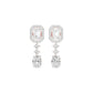 Glacier Block Diamond Drop Earrings 18 KT / Rose Gold