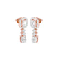 Glacier Block Diamond Drop Earrings 18 KT / Rose Gold