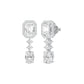 Glacier Block Diamond Drop Earrings 18 KT / White Gold