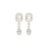 Glacier Block Diamond Drop Earrings 18 KT / Yellow Gold