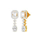Glacier Block Diamond Drop Earrings 18 KT / Yellow Gold