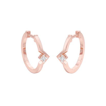 The Corner Edit Diamond Bali Earrings 18 KT / Rose Gold