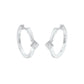 The Corner Edit Diamond Bali Earrings 18 KT / White Gold
