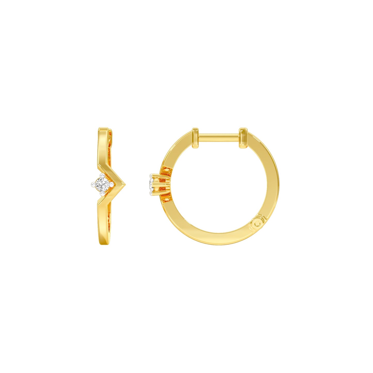 The Corner Edit Diamond Bali Earrings 18 KT / Yellow Gold