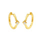 The Corner Edit Diamond Bali Earrings 18 KT / Yellow Gold