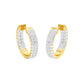 Double Beamed Diamond Bali Earrings 18 KT / Yellow Gold