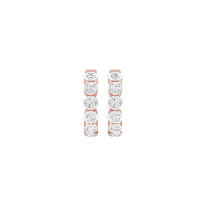 Boxed Light Diamond Bali Earrings 18 KT / Rose Gold