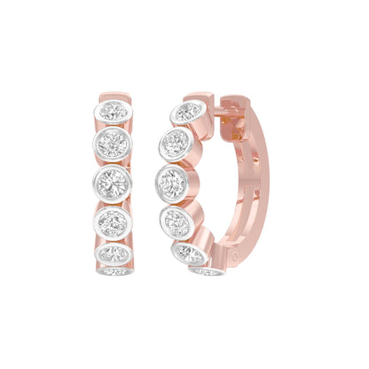 Boxed Light Diamond Bali Earrings 18 KT / Rose Gold