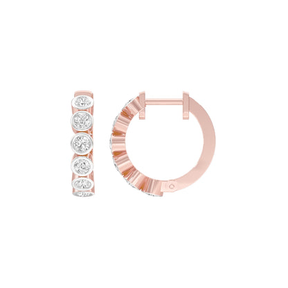Boxed Light Diamond Bali Earrings 18 KT / Rose Gold