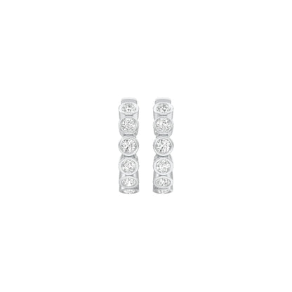 Boxed Light Diamond Bali Earrings 18 KT / White Gold