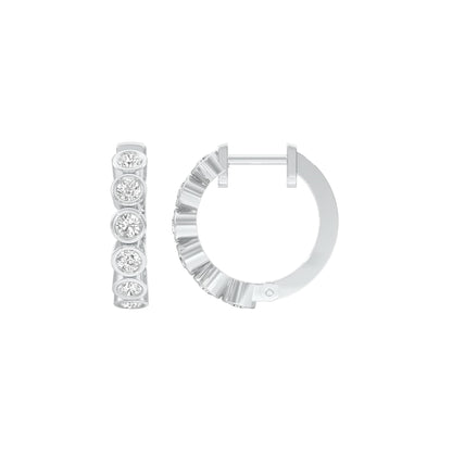 Boxed Light Diamond Bali Earrings 18 KT / White Gold