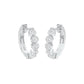 Boxed Light Diamond Bali Earrings 18 KT / White Gold