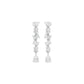 Raining Diamond Drop Earrings 18 KT / White Gold
