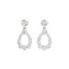 Crown Loop Diamond Drop Earrings 18 KT / Rose Gold